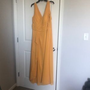 Azazie Julianna bridesmaid dress in butterscotch